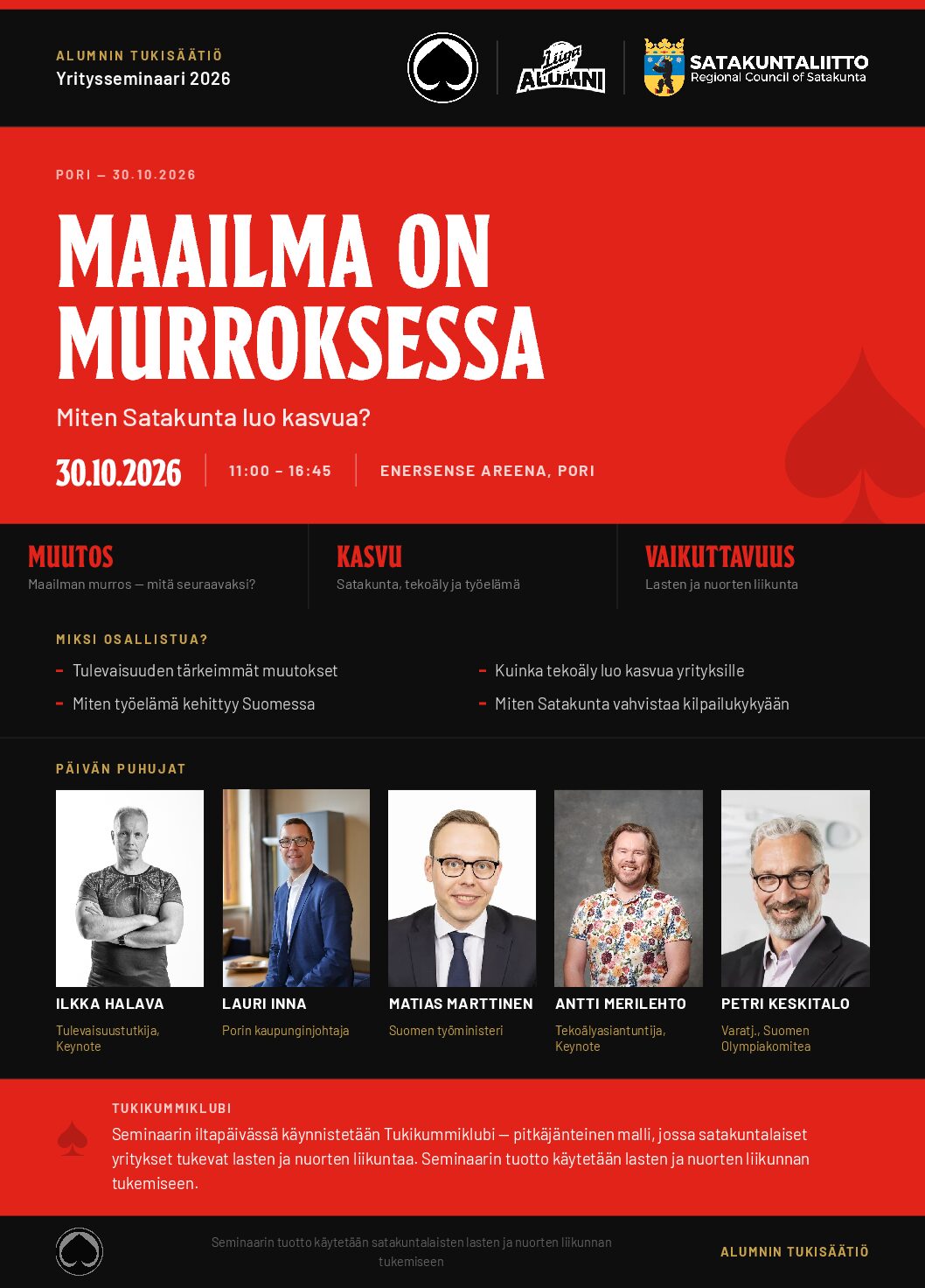 Tulevaisuusseminaari 2026 + Ässät – Hifk ottelu (sidosryhmät)