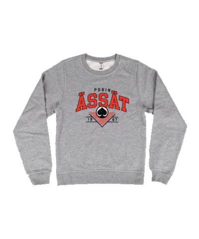 Collegepaita Ässät Retroscript harmaa