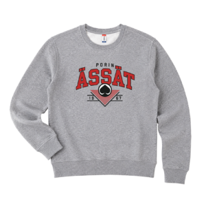 Collegepaita Ässät Retroscript harmaa