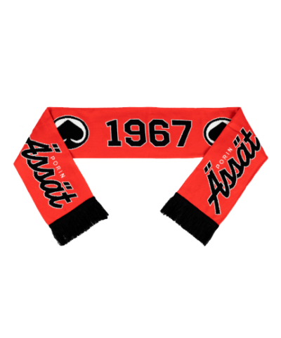Huivi retroscript punainen