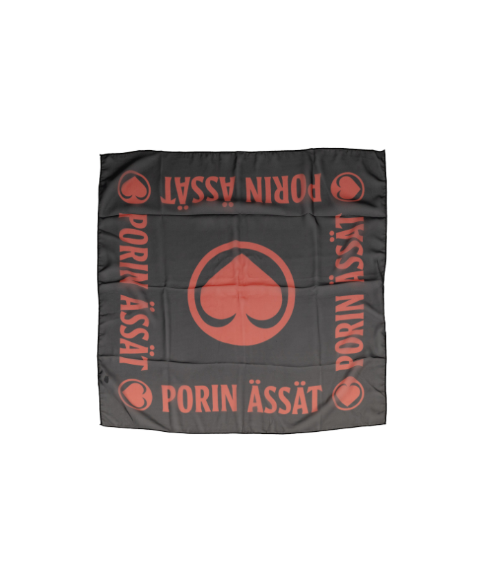 Sifonkihuivi musta-punainen