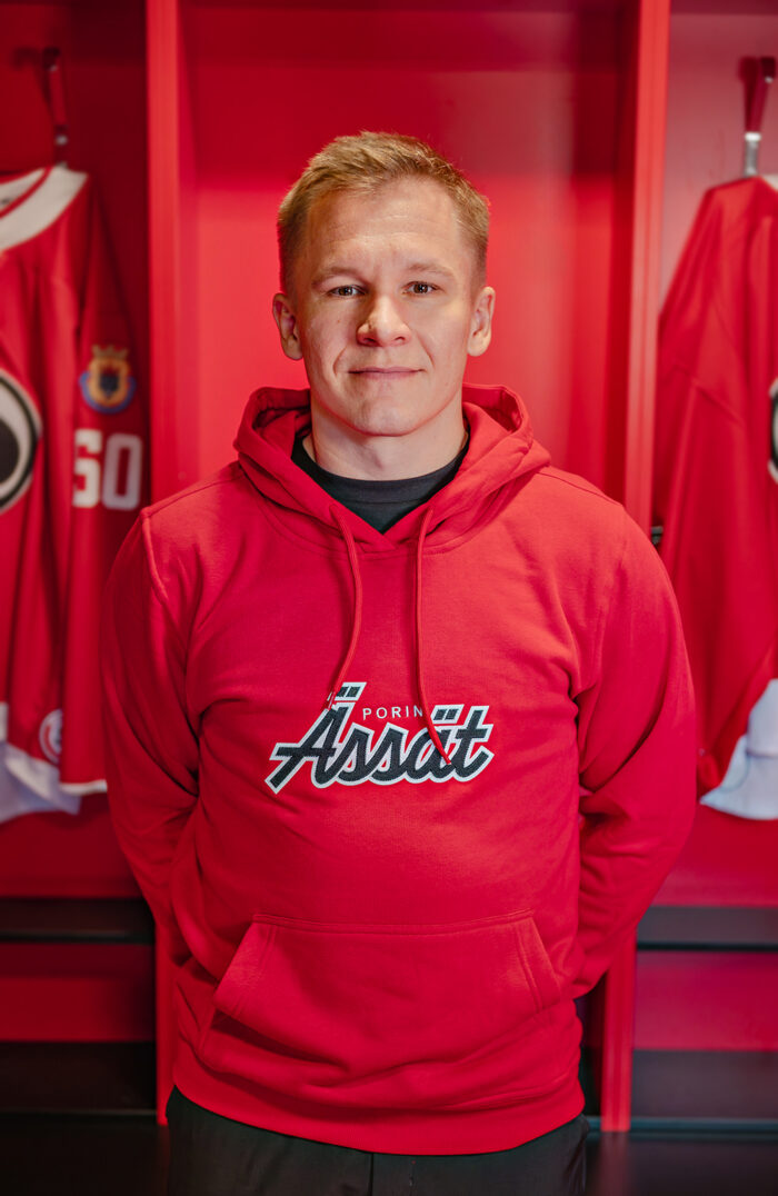 Huppari Ässät retroscript punainen