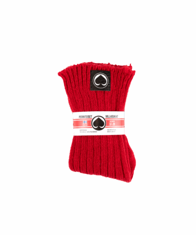 Villasukat Patalogolla punainen